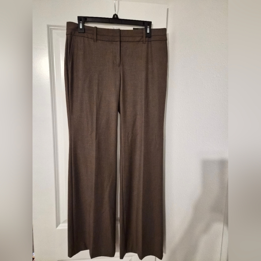 NWT-LOFT Marisa Style Brown Trouser Pants-